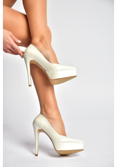 Fox Shoes Y246221609 Sedef İnce Topuklu Kadın Ayakkabı