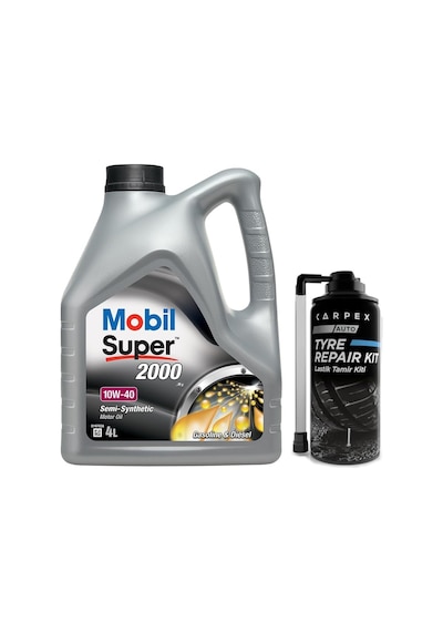 Super 2000 X1 10w40 Motor Yağı 4 L + 00120 Carpex Oto Lastik Tamir Kiti 300 Ml
