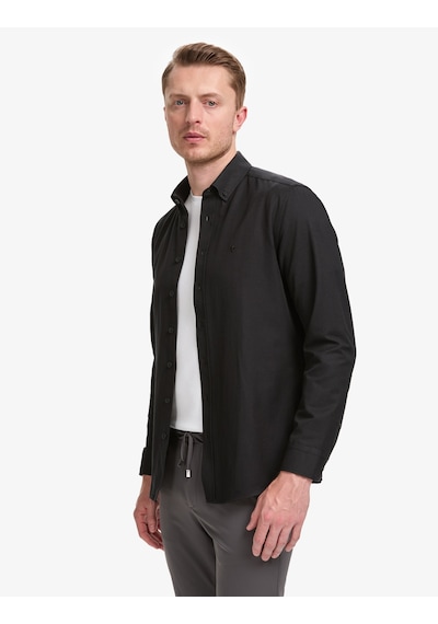 Pierre Cardin Erkek Siyah Gömlek Desenli 50325365-vr046