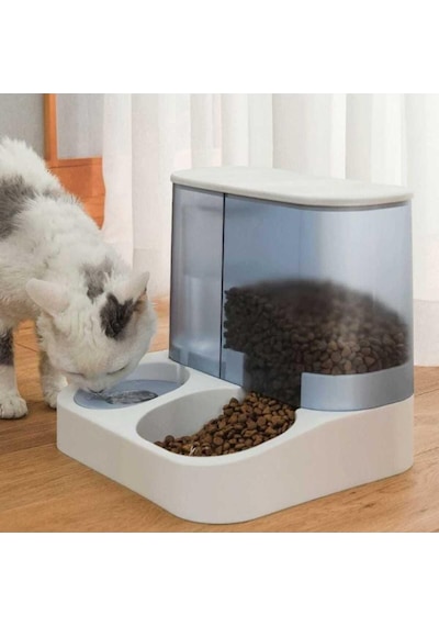 Floriashopping 2'si 1 Arada Evcil Hayvan Kedi Ve Köpek Mama Ve Su Kabı -mavi