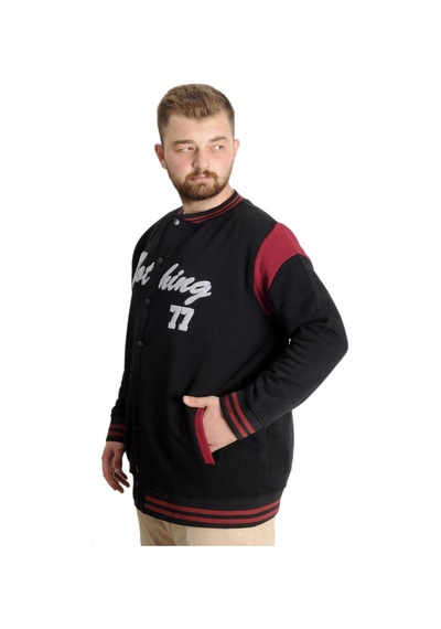 Mode Xl Büyük Beden Erkek Kolej Mont Nothing 23630 Siyah Siyah