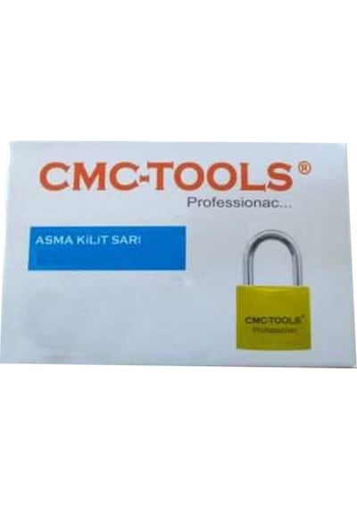 Cmc Tools Sarı Asma Kilit 3 Anahtarlı 50 Mm