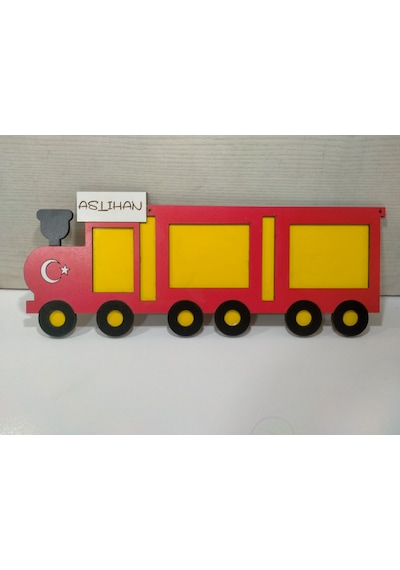 Çerçeve Çocuk Odası İçin Tasarım 3 Fotoğraflık Kişiye Özel İsim