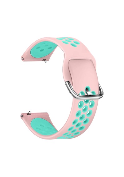 Lexroo Huawei Watch Gt2 Pro Rainbow Sport Band İçin Kordon Açık Pembe Turkuaz