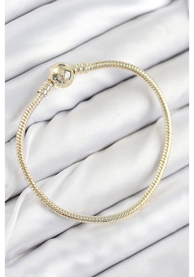 Pirinç Charm Topcuk Model Gold Renk Kadın Bileklik Altın