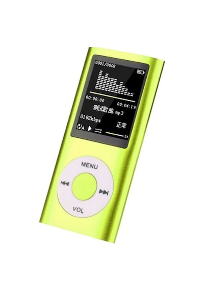 Metal Mp3 Çalar Dijital Ekranlı Mp4 Player Fm Radyo + 32gb Hafıza Kartı