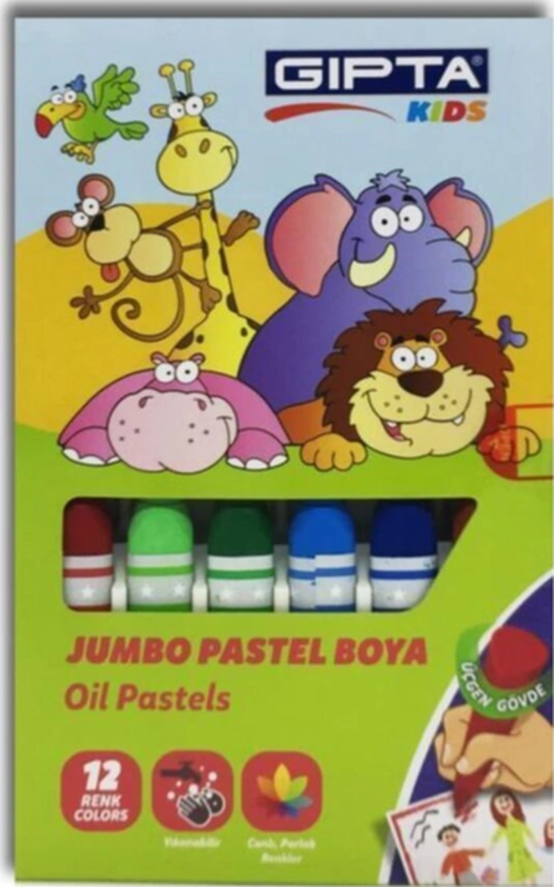 Pastel Boya Jum.yık.14 Mm 12 Renk Çok Renkli