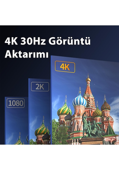Veggieg 4k 30hz Displayport To Hdmı Dönüştürücü Kablo 3 Metre