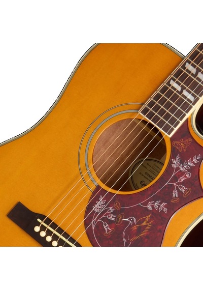 Epiphone Hummingbird Studio Ec Elektro Akustik Gitar Antique Natural