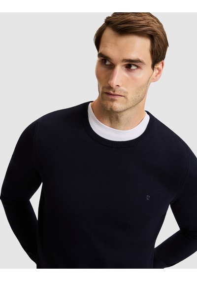 Pierre Cardin Lacivert Slim Fit Bisiklet Yaka Basic Triko Kazak 50331501-vr033