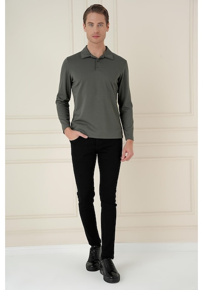 Efor Ts 893 Slim Fit Haki Spor T-shirt Haki