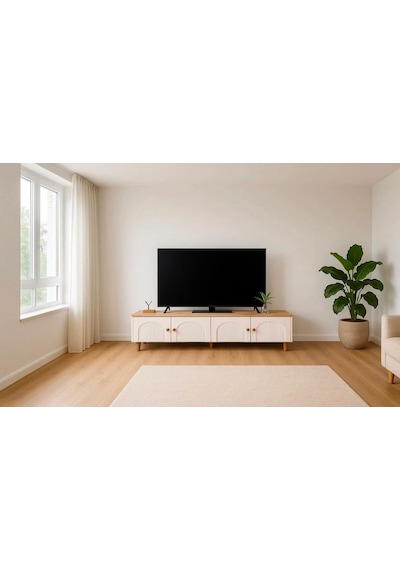 Pema Home Bohem %100 Mdf Membran Kaplama Peri Tv Ünitesi Beyaz