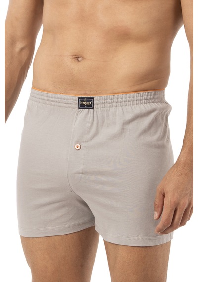 Özkan Underwear Özkan 0041 5'li Paket Erkek %100 Pamuklu Şardonlu Klasik Rahat Kesim Havlu Bel Süprem Penye Boxer Gri Melanj