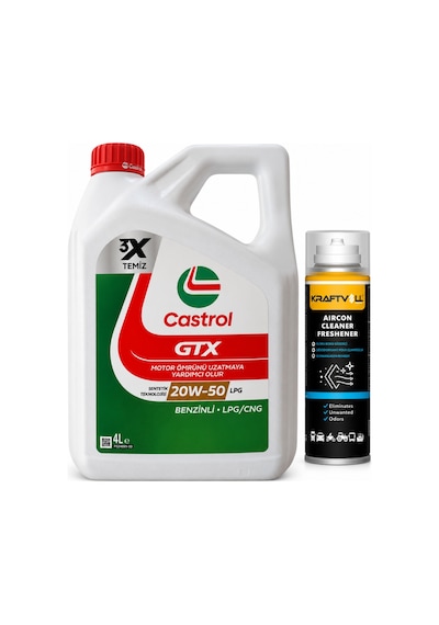 Castrol Gtx Motor Yağı 20w-50 Lpg 4 L + Klima Bombası 200 ML