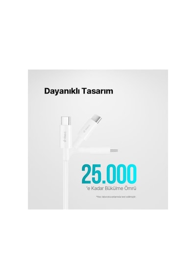 Usb-c - Usb-c 30cm 60w Pd/qc Hızlı Şarj/data Kablosu Standart