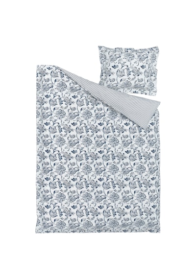 Ikea Junımagnolıa Tek Kişilik Nevresim Seti Yorgan Kılıfı Ve Yastık Kılıfı, 150x200/50x60 Cm Mavi Beyaz