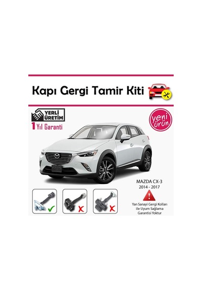 Barrer Mazda CX-3 Kapı Gergi (Limitör) Tamir Kiti (2 Kapı Set) 2014-2017