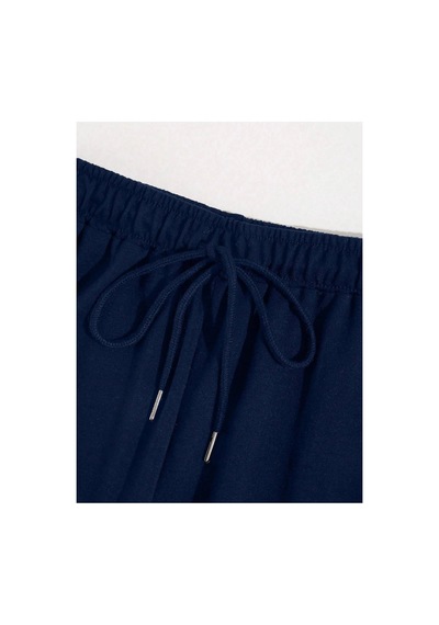 Tarzsokak Bear Print Drawstring Waist 4 Mevsim Eşofman Lacivert