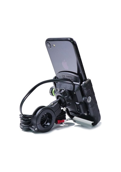 Suporte M8 Usb 3.0 Gidon ve Ayna Bağlantılı 3.5 - 7.Ö İnç Motosiklet Telefon Tutucu