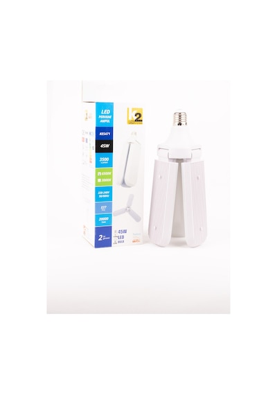 Kes471 45w Kanatlı Pervane Led Ampül E27 Günışığı Işık