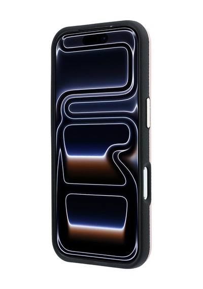 Apple iPhone 18 Pro Uyumlu Kılıf Guess  Lisanslı Yazı Ve 4g Büyük Resin Logolu Pu Kapak Pembe