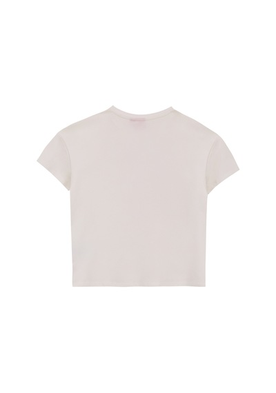 Barbie Ekru Pamuk Karışımlı T-shirt Brb5sg-tst6426
