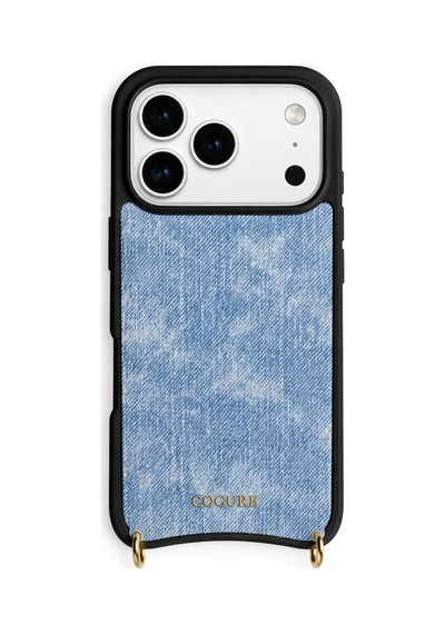 Hera Apple Uyumlu iPhone 18 Pro Max / 17 Pro Max Uyumlu Denim Kapsül Cüzdan, Crossbody Askı, Oval Kılıf 3'lü Set
