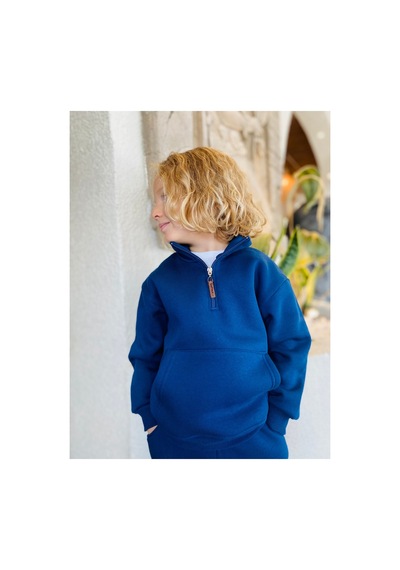 Heyadventure Erkek / Kız Çocuk Dik Yaka Sweatshirt Kangru Cepli 3 İplik Şardonlu İndigo İndigo Heyadventure Erkek / Kız Çocuk Dik Yaka Sweatshirt Kangru Cepli 3 İplik Şardonlu İndigo İndigo