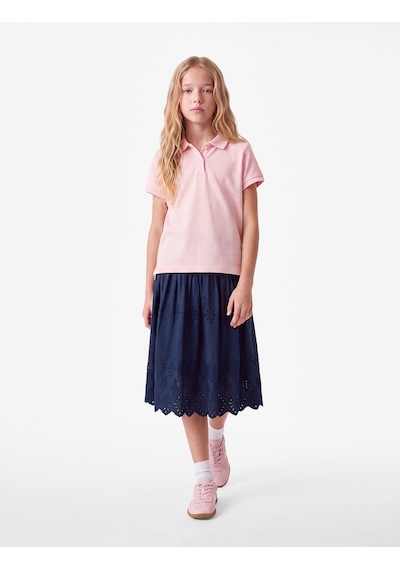 Koton Pamuklu Kısa Kollu Basic Polo Yaka Okul Tişörtü Pembe 7wkg10008ak Gül