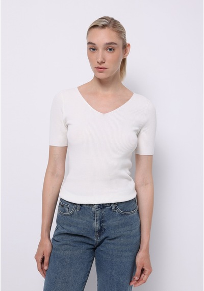 Colin's Colins Slim Fit Kadın Beyaz Kazak Cl1075688 Q1.v1 Ofw Beyaz