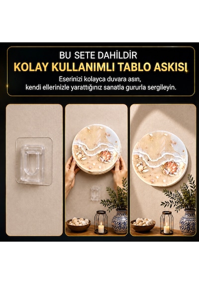 Epoksi Reçine Seti Sahil Deniz Temalı Premium Yaratıcılık Seti Video Eğitimli Epoksi Reçine Kiti- Hobi Kiti, Epoksi Başlangıç Seti, Epoksi Sanat Seti 00008