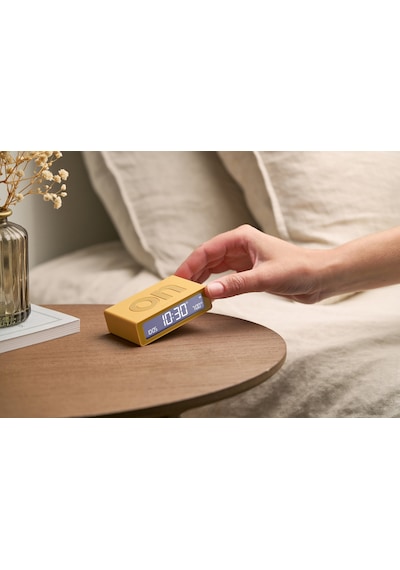 Lexon Flip Mini Şarj Edilebilir Alarm Saat Sarı