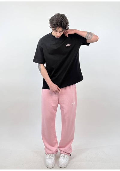 Zaee Club Nakışlı Oversize Unisex T-shirt Siyah