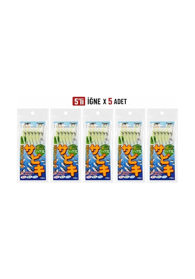 Valkyrie Fosforlu Silikon Karides Yem 5 Li İğne X 5 Paket Hazır İğneli Gece Parlayan Lrf Olta Yemi