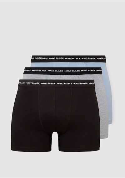Mavi - 3lü Basic Boxer 0911987-900 Renkli