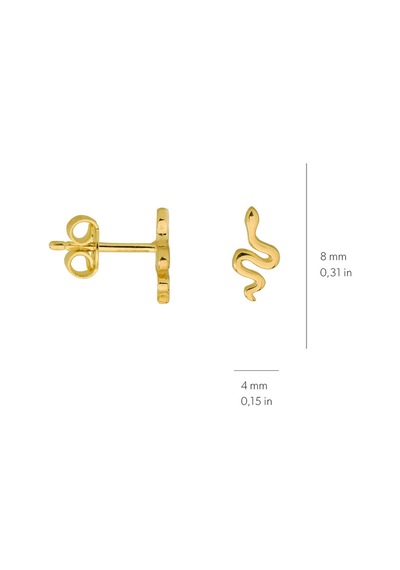 Goldkupe 14 Ayar Altın Yılan Küpe 0,71 Gr-2145