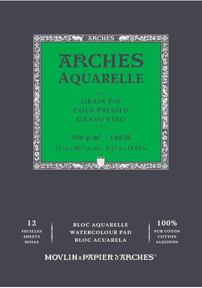 Arches Suluboya Defteri, 21 X 29, 7cm, 12 Sayfa, 300gr Genel