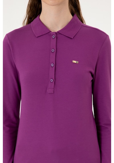U.S. Polo Assn. Kadın Menekşe Basic Polo Yaka Sweatshırt 50313593-VR037