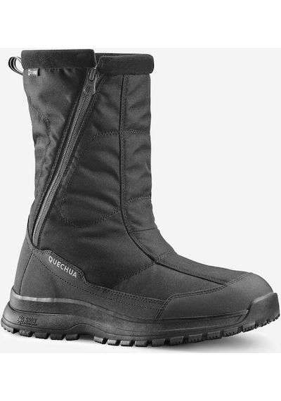 Decathlon Erkek Su Geçirmez Outdoor Kar Botu - Siyah - Sh100 Zip Siyah