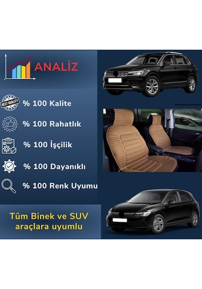 Space Oto Koltuk Minderi, Audi Araçlara Uyumlu 2'li Set Özel Tasarım Minder Premium 001