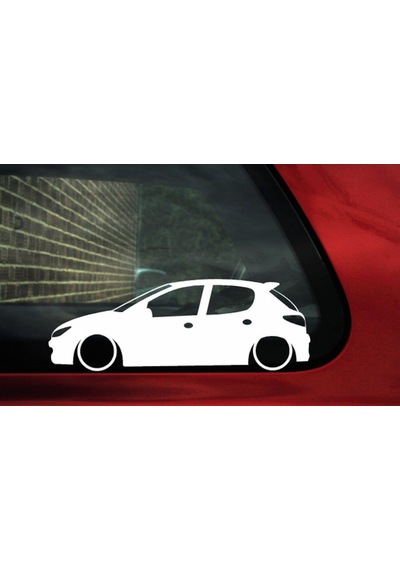 Peugeot 206 Basık Kasa Sticker Kelebek Cam Yapıştırması
