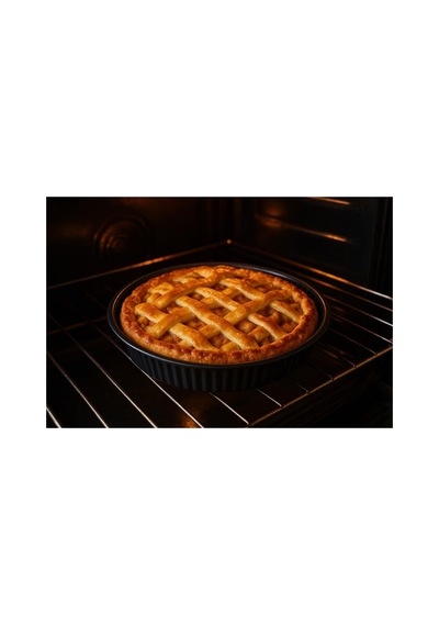 Cook-lab 30cm Zindeliklı Emaye Kaplama Tart Turta Kek Kalıbı Siyah Diğer