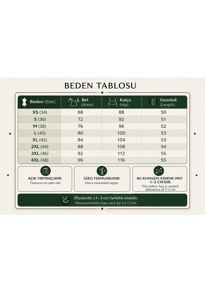 Yaxi Yüksek Bel Siyah Dokuma Diz Üstü Çan Etek