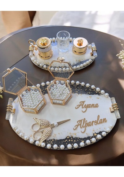 Sincere Gold Söz Nişan Tepsisi Bronz