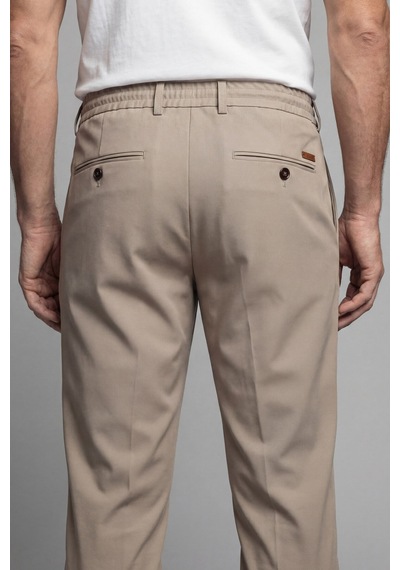 Bisse Erkek Lastikli Bağcıklı Spor Jogger Bej Pantolon Pns25k25202 D07