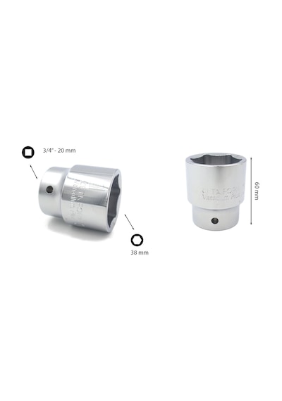 Ceta Form 38 mm 3/4” 6 Köşe Lokma Anahtar C32-H38