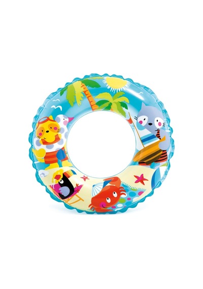 Renkli Plaj Hayvanları Figürlü Çocuk Simidi 61 Cm 001