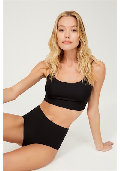 Cottonhill Yüksek Bel Basic Lazer Kesim Bikini Külot 3'lü Paket - 5 Asorti 2