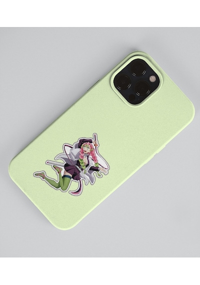 Mitsuri Kanroji-obanai Iguro-kimetsu No Yaiba-demon Slayer Süsleme-çıkartma-etiket