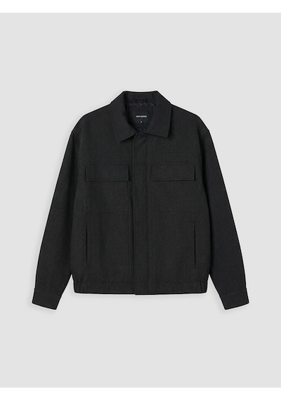 Lcw Vision Lacivert Regular Fit Gömlek Yaka Erkek Mont